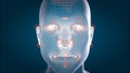 Human xray, human anatomy facial recognition, 3D Illustration