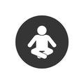 Human yoga line icon logo. Vector in flat Royalty Free Stock Photo
