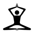 human Yoga pose icon symbol
