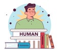 Humanism. Philosophical stance focusing on the individual and social agency Royalty Free Stock Photo