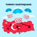 Humanitarian Aid on Turkey Earthquake Map