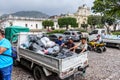 Humanitarian aid after Fuego volcano eruption, Antigua, Guatemala Royalty Free Stock Photo