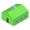 Humanitarian aid tent icon isometric vector. Refugee help