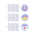 Humanitarian climate change denial concept line icons with text
