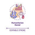 Humanitarian denial concept icon