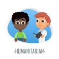 Humanitarian medical concept. Vector illustration.