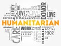 Humanitarian word cloud collage