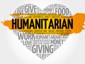 Humanitarian word cloud Royalty Free Stock Photo