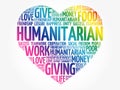 Humanitarian word cloud concept Royalty Free Stock Photo