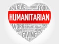 Humanitarian word cloud Royalty Free Stock Photo
