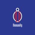 humanity logo graphic design, humanity logo icon Royalty Free Stock Photo