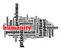Humanity word cloud concept Royalty Free Stock Photo