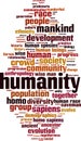 Humanity word cloud Royalty Free Stock Photo