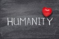 humanity word heart Royalty Free Stock Photo