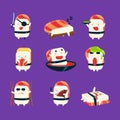 Humanized Sushi Character Japan Themed Activities Set