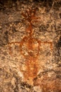 Humanoid Pictograph On The Wall of Cave Spring Royalty Free Stock Photo