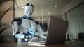 Humanoid Robot AI Law Firm Assistent