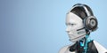 Humanoid Robot Callbot Royalty Free Stock Photo