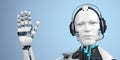 Humanoid Robot Callbot Royalty Free Stock Photo