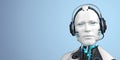 Humanoid Robot Callbot Royalty Free Stock Photo