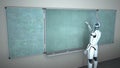 Humanoid Robot Chalk Board Writing Teacher