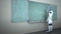 Humanoid Robot Chalk Board Writing Teacher