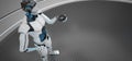 Humanoid Robot Compass Royalty Free Stock Photo