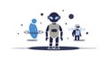 Humanoid Robot Friendly AI Assistant Icon, vector design Generative AI Royalty Free Stock Photo