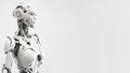 humanoid robot with futuristic technology in white color. Concept of artificial intelligence, technological future and science Royalty Free Stock Photo