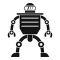 Humanoid robot icon, simple style