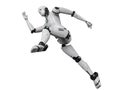 Humanoid robot running Royalty Free Stock Photo