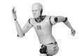 Humanoid robot running Royalty Free Stock Photo