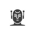 Humanoid robot vector icon Royalty Free Stock Photo