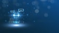 Humans interact with AI virtual assistant chatbots in the context of AI prompt engineering generative AI is used in LLM