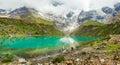 Humantay lake in Peru on Salcantay mountain in the Andes Royalty Free Stock Photo
