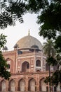 Humayans Tomb complex in New Delhi India - framed by tree leaves