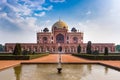 Humayun`s tomb of Mughal Emperor Humayun designed by Persian architect Mirak Mirza Ghiyas in New Delhi, India. Tomb was commission