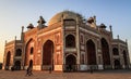 Humayun`s Tomb at sunset, Delhi, India Royalty Free Stock Photo