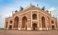 Humayun Tomb ancient architecture made of red sandstone and marble with medieval artwork at Delhi India Royalty Free Stock Photo