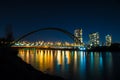 Humber Bay Arch Bridge at night Royalty Free Stock Photo