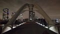 Humber Bay Arch Bridge at night Royalty Free Stock Photo