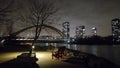 Humber Bay Arch Bridge at night Royalty Free Stock Photo