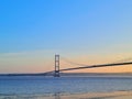 Humber bridge and the lovely sunsent in the UK Royalty Free Stock Photo