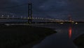 Humber Bridge at night Royalty Free Stock Photo