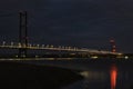 Humber Bridge at night Royalty Free Stock Photo