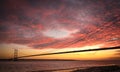 Humber Bridge at Sunset Royalty Free Stock Photo