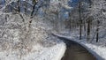 Humber River trail in winter time Royalty Free Stock Photo