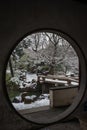 Humble Administrator`s Garden in snow, ancient suzhou, china Royalty Free Stock Photo