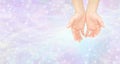 The Humble Hands of A Reiki Healer Message Background Template