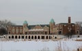 Humboldt Park Fieldhouse in Snow Royalty Free Stock Photo